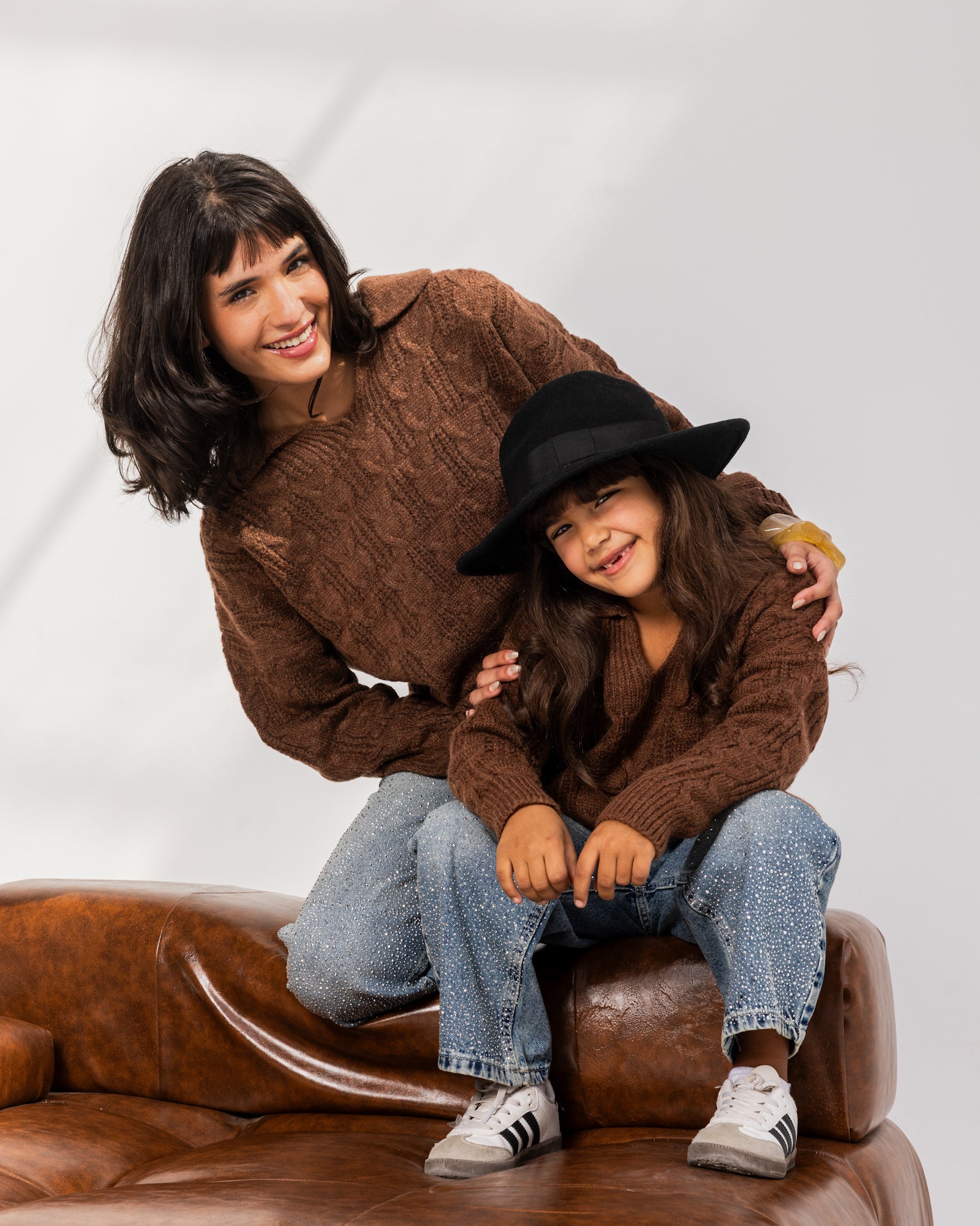 Cable Sweater Brown - Adults