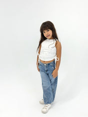 Adjustable Gilded Tank Top White - Kids