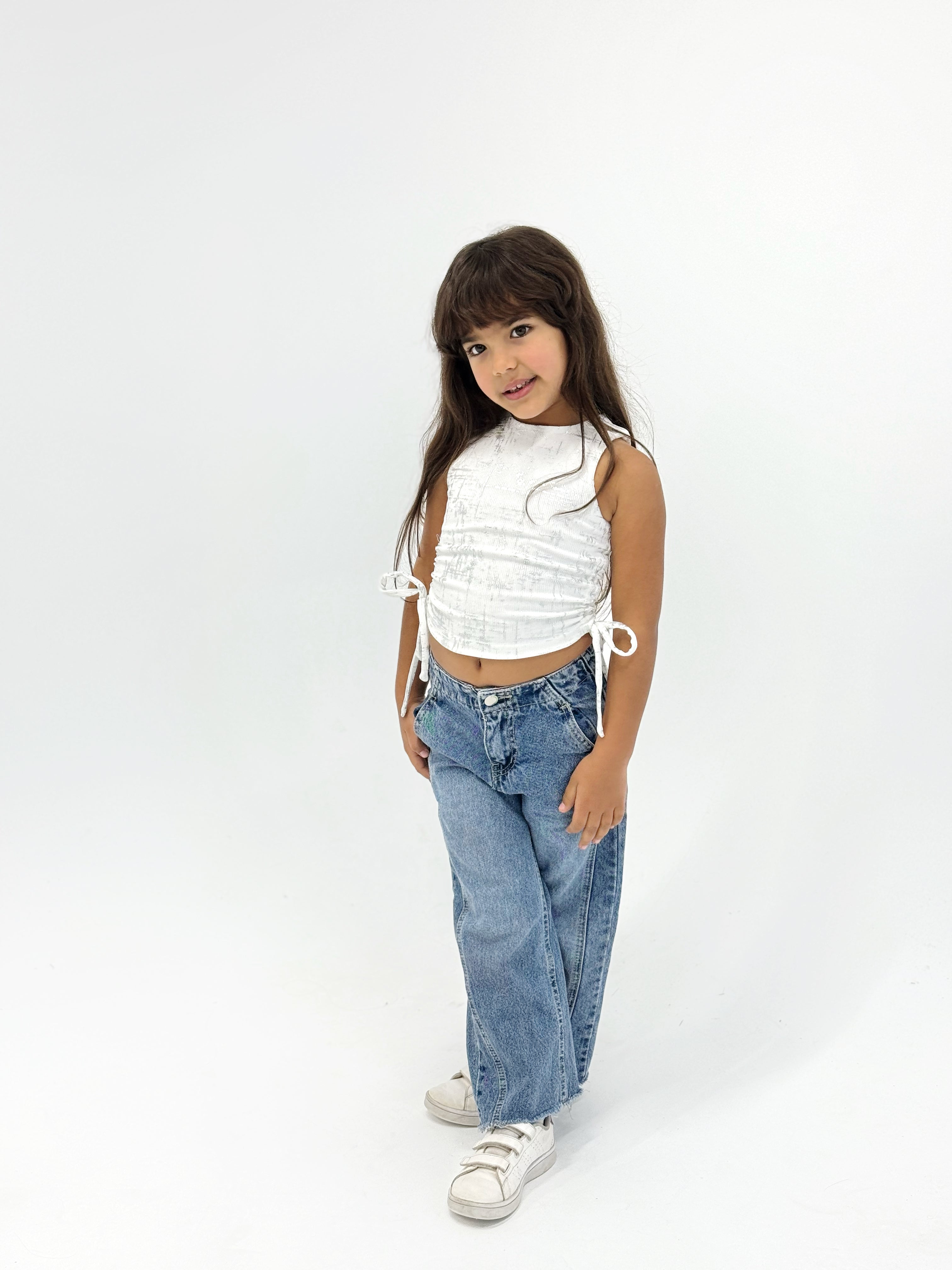 Adjustable Gilded Tank Top White - Kids