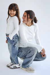 Stitched White Tank top - Kids