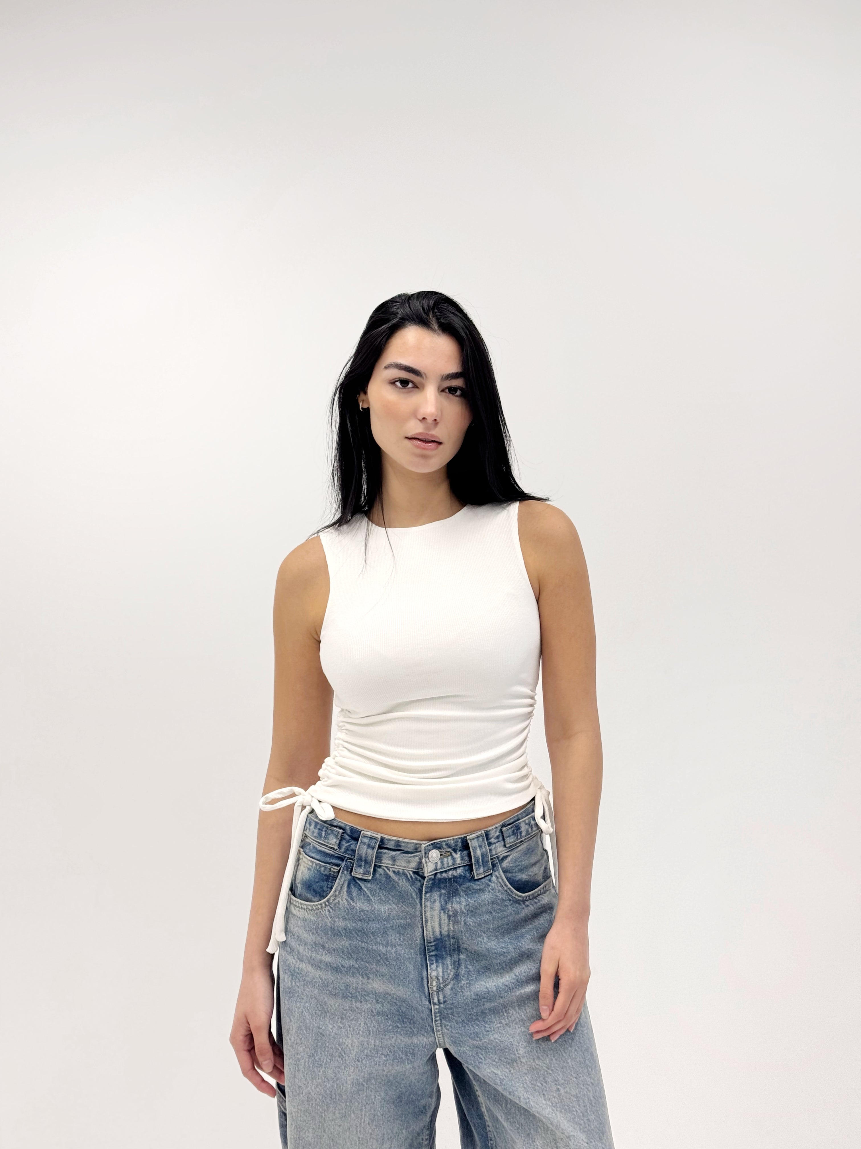 Adjustable Tank Top White - Adults