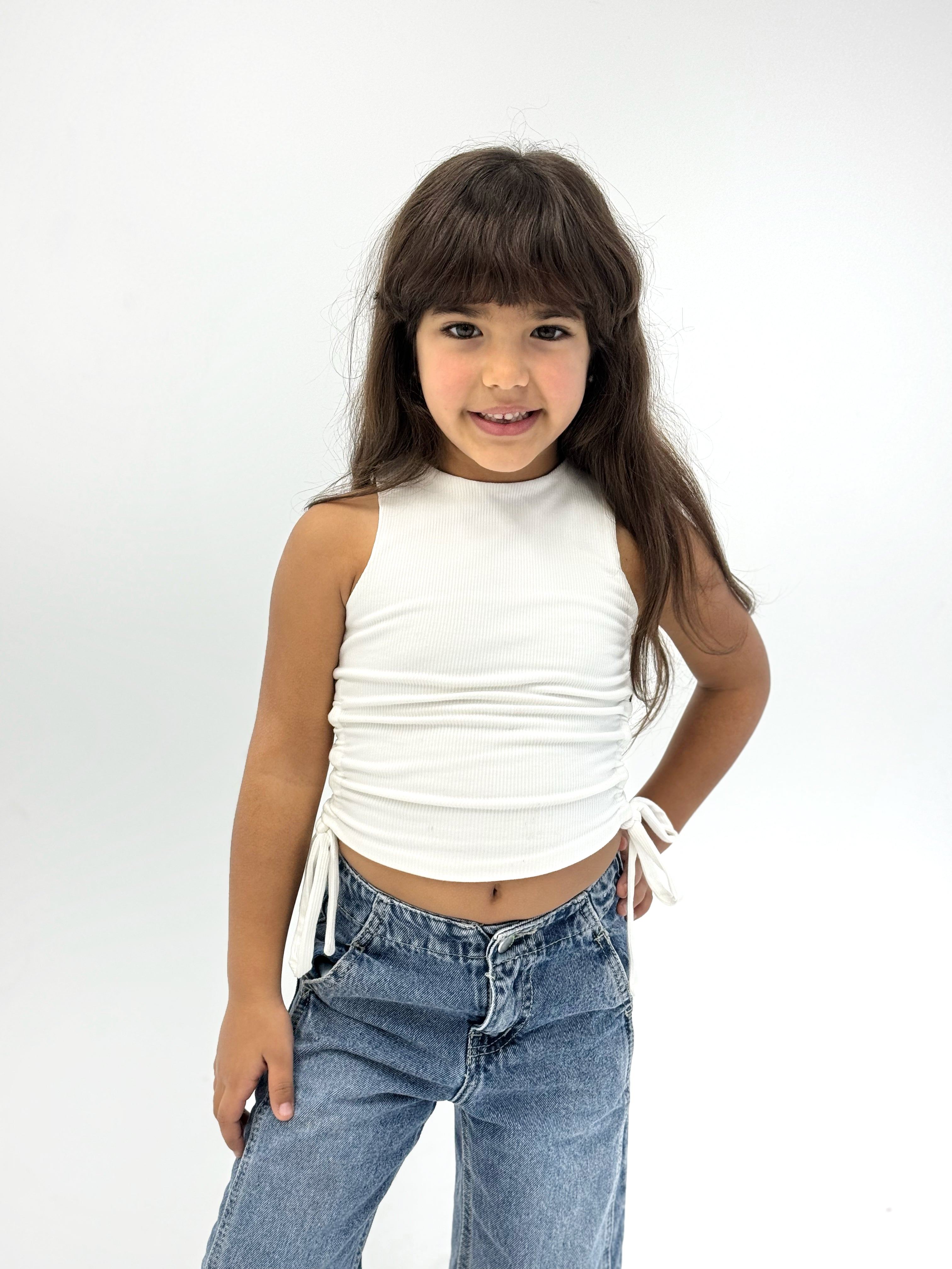 Adjustable Tank Top White - Kids