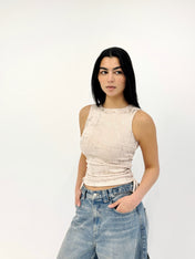 Adjustable Gilded Tank Top Beige - Adults