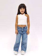 Cutout Tank Top White - Kids