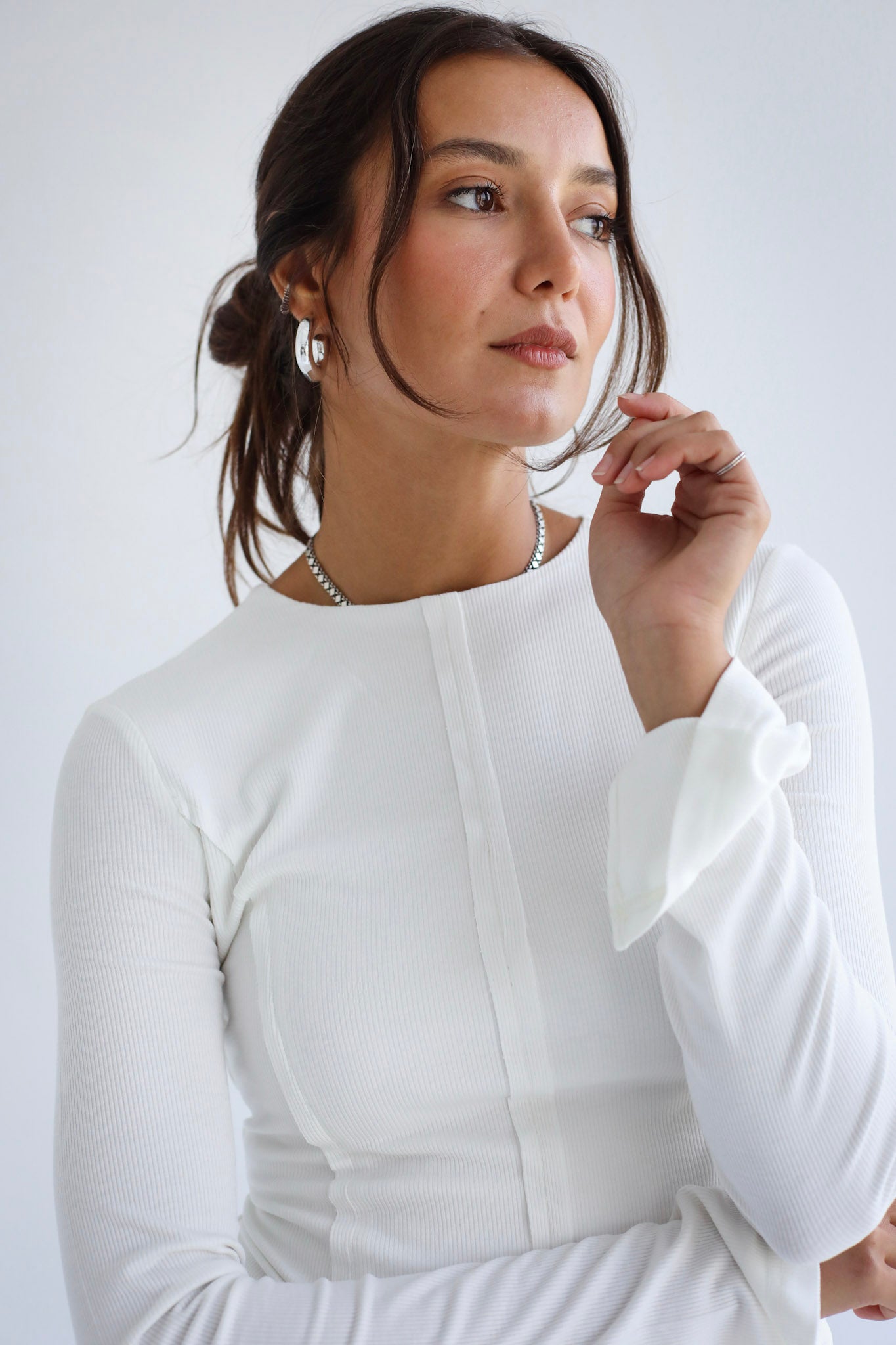 Stitched White Tank top - Adults