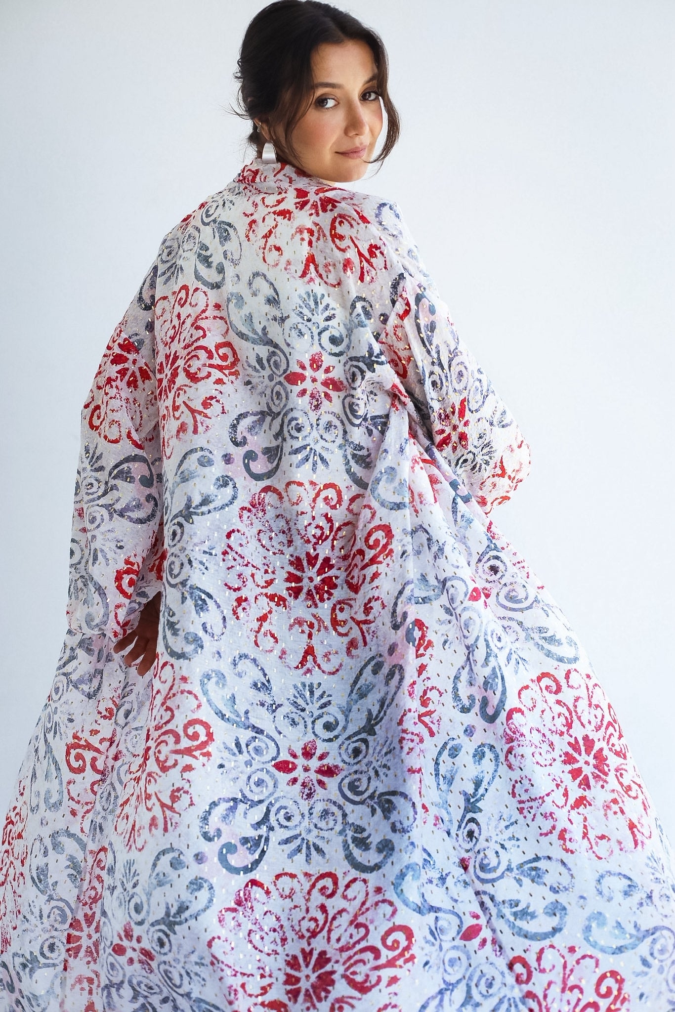 Seaside Kimono- Brick Teal