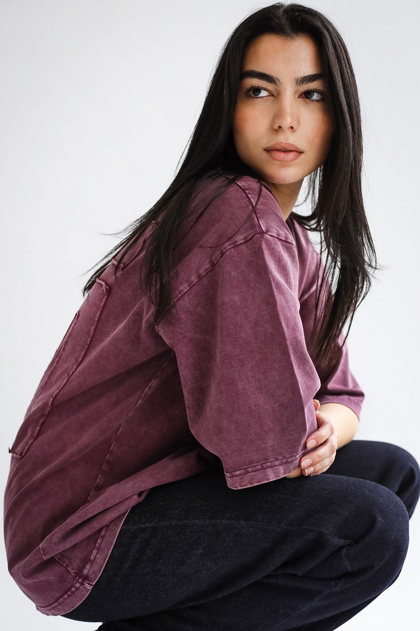 Burgundy Crew T-shirt - Adults