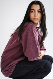 Burgundy Crew T-shirt - Adults