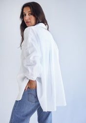 The Essential linen White Shirt - Adults