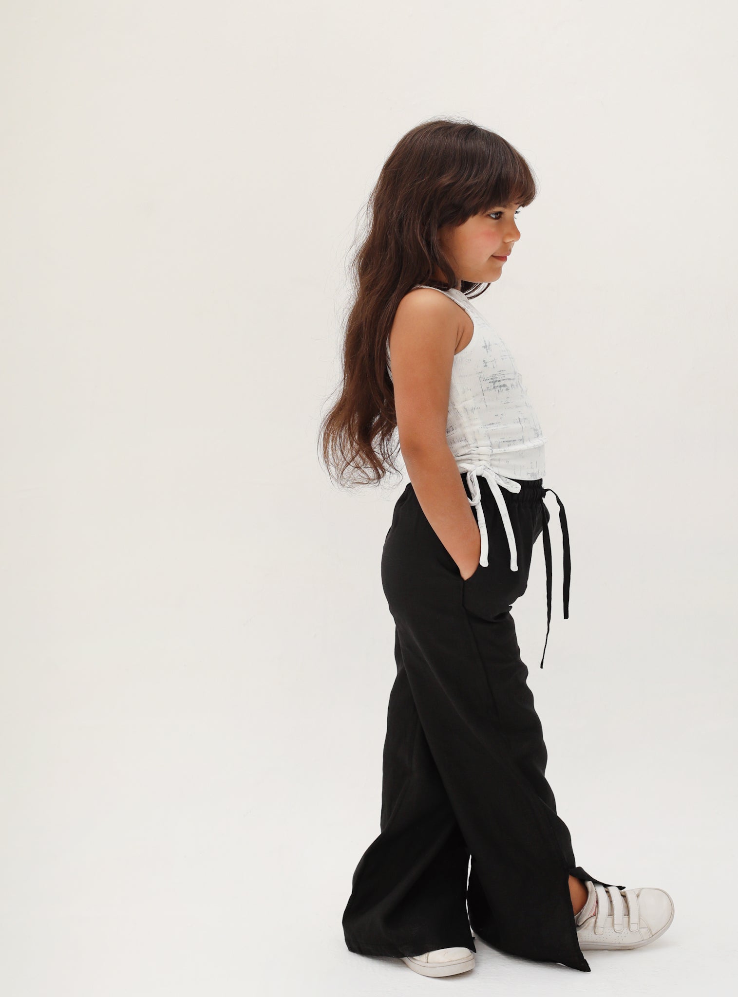 TAMAA Edit Linen Black Pants - Kids