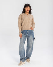 Cable Sweater Oatmeal - Adults