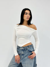 Shoulder Tank Top White - Adults