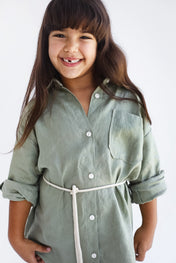 Tamaa Edit Olive shirt Dress- kids