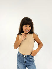 Zipit Tank Top Beige - Kids