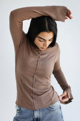 Stitched Brown Tank top - Adults