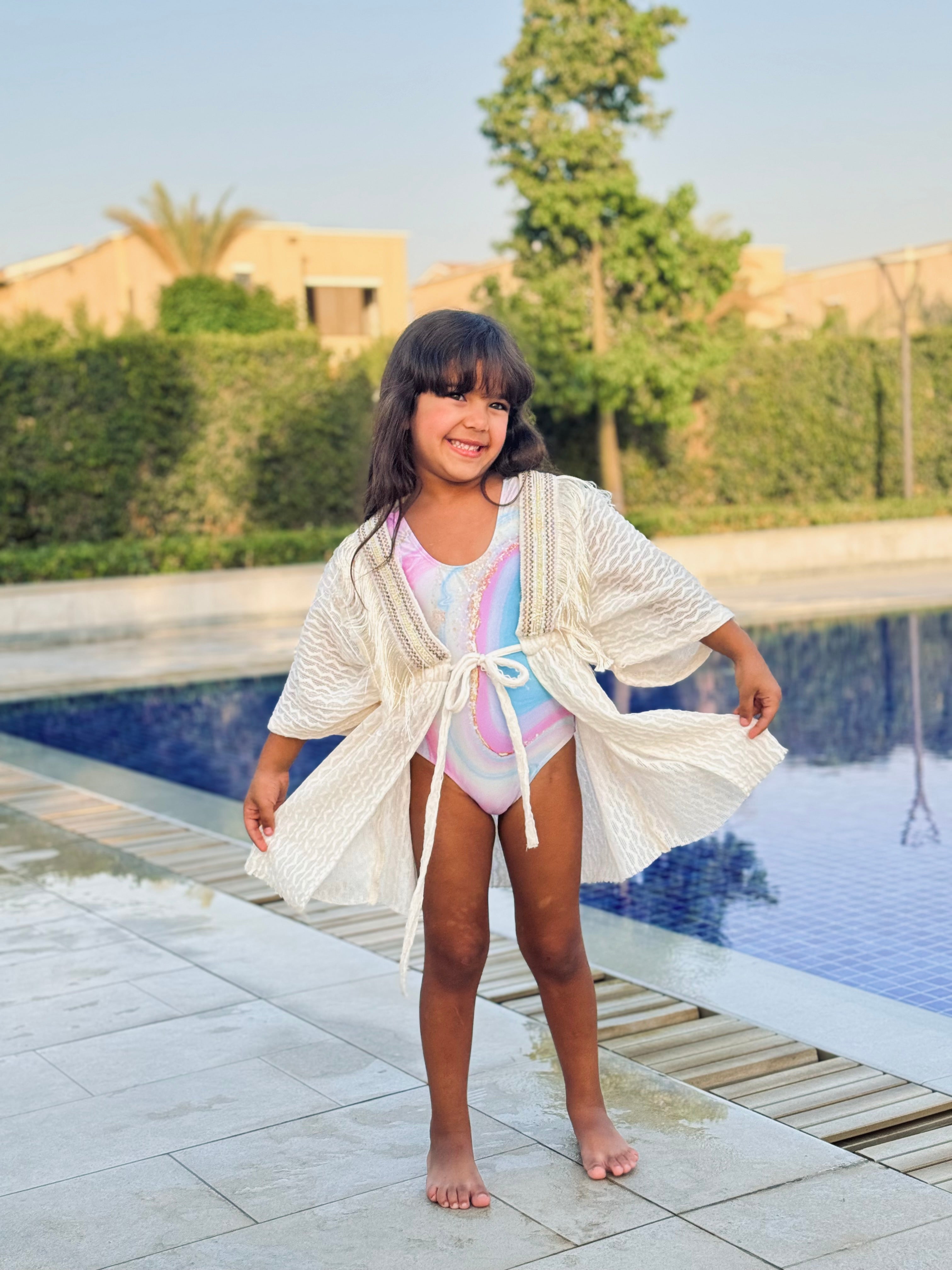 Gold Fringes Coverup/Kimono