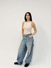 Adjustable Gilded Tank Top Beige - Adults