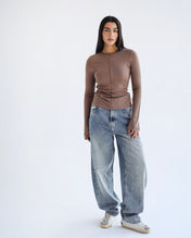 Stitched Brown Tank top - Adults