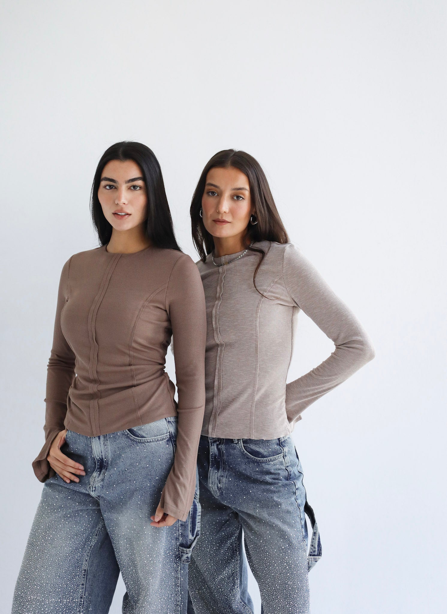 Stitched Brown Tank top - Adults