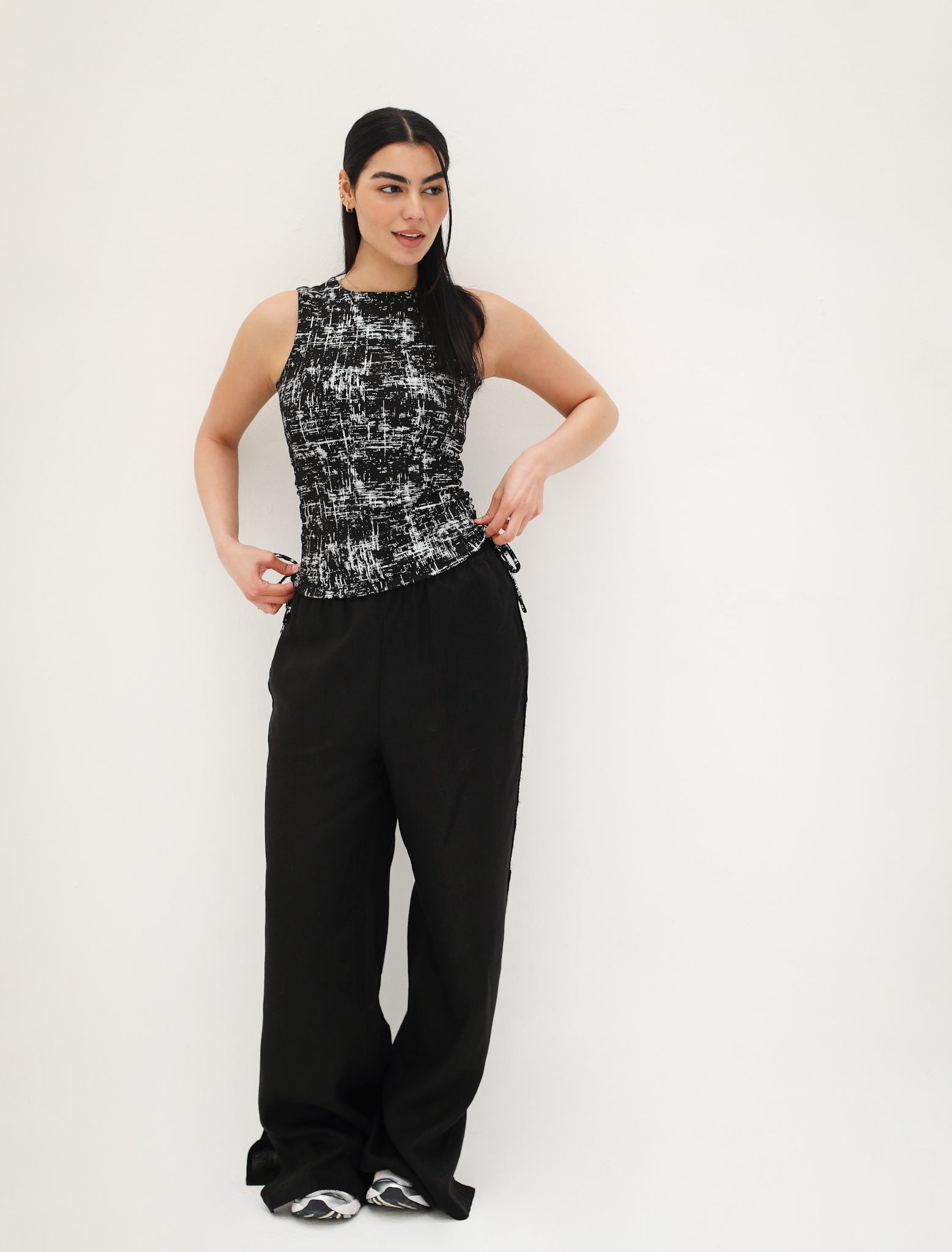 TAMAA Edit Linen Black Pants - Adults