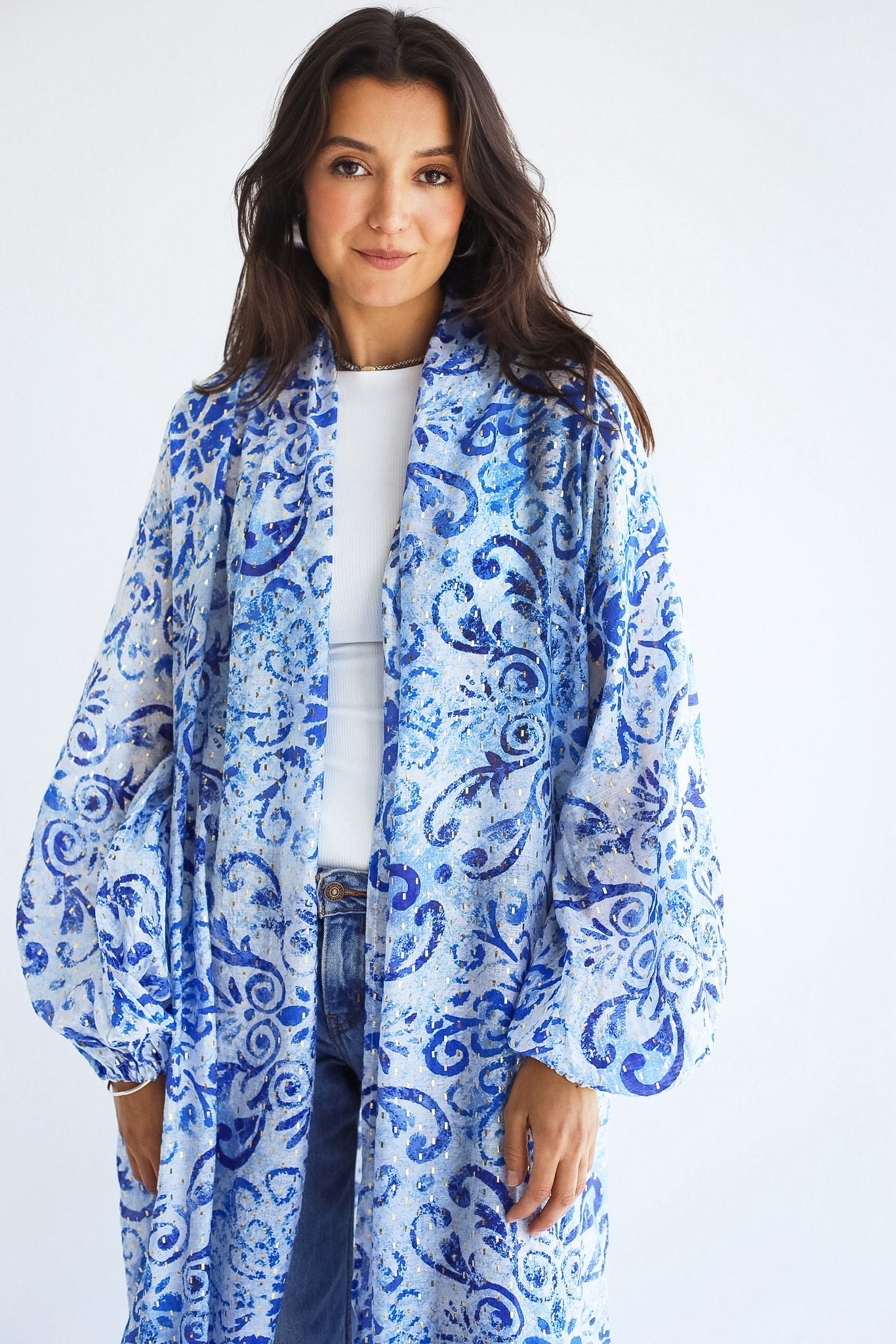 Seaside Kimono- Blue