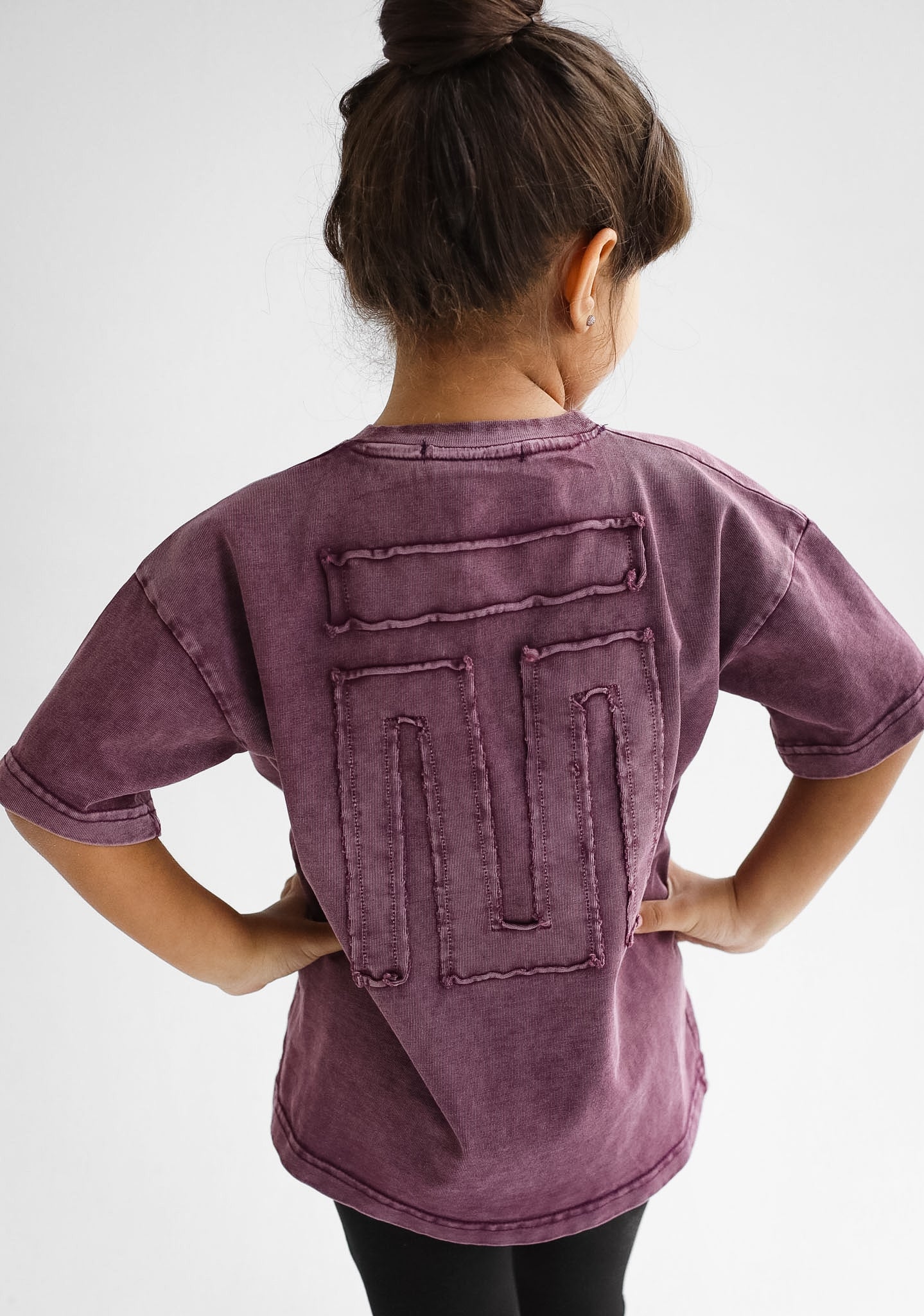 Burgundy Crew Tshirt- Kids