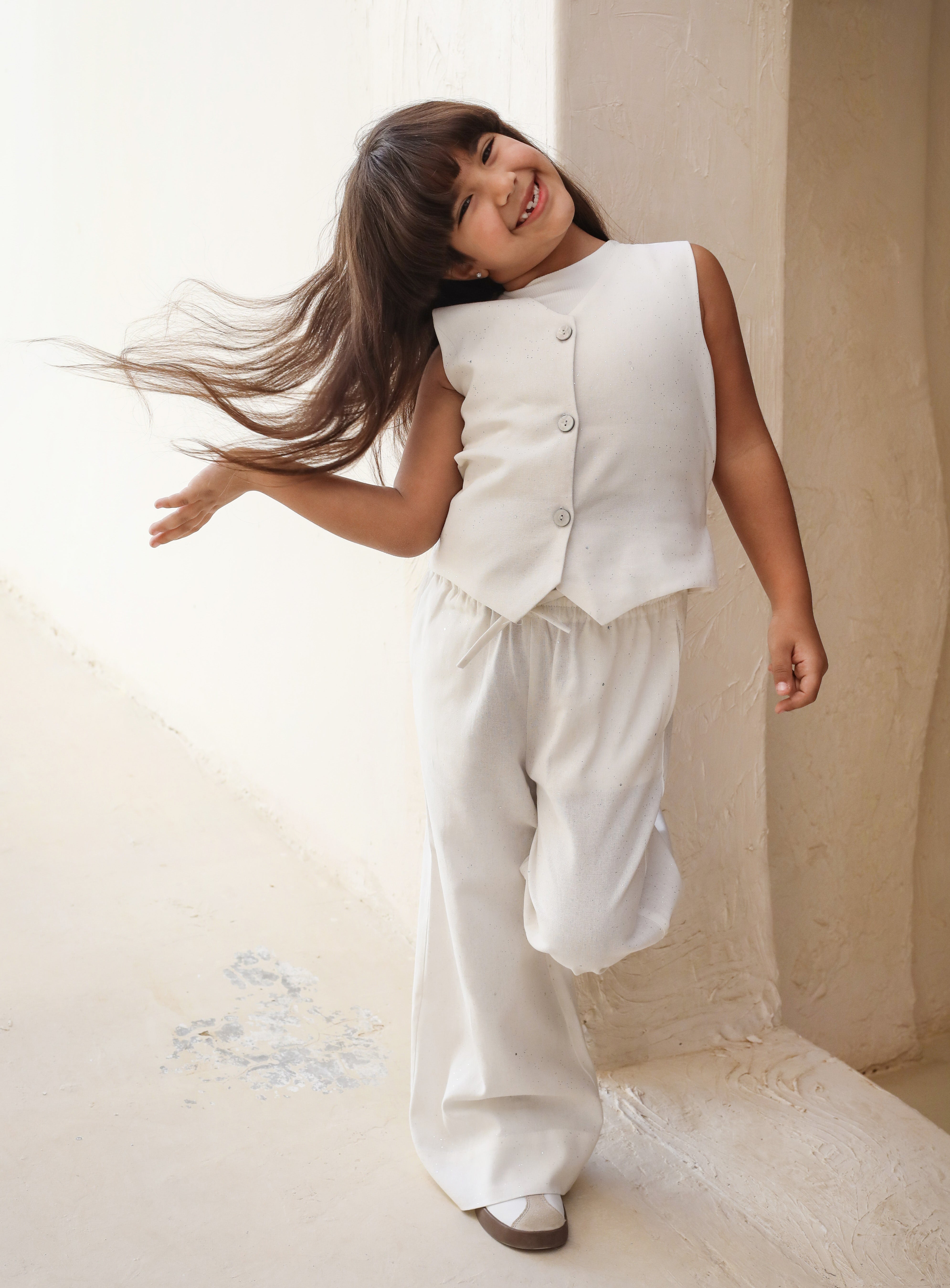 The Bling Linen Set White - Kids