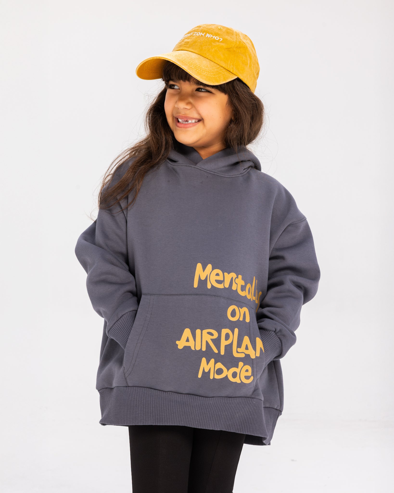 Airplane Mode Grey Hoodie - Kids