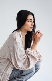Skye Gilded Beige Kimono - Adults