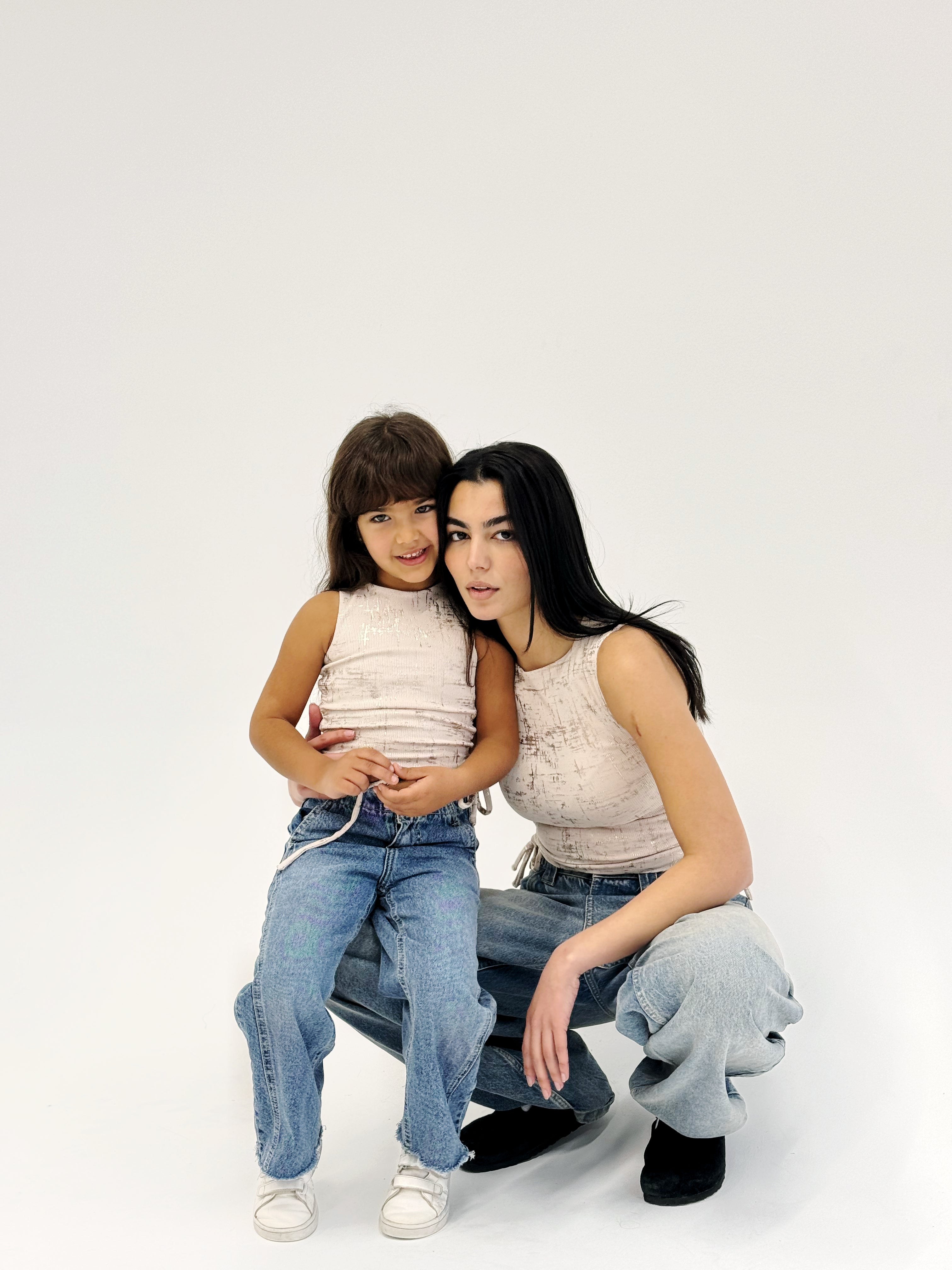 Adjustable Gilded Tank Top Beige - Kids