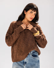 Cable Sweater Brown - Adults