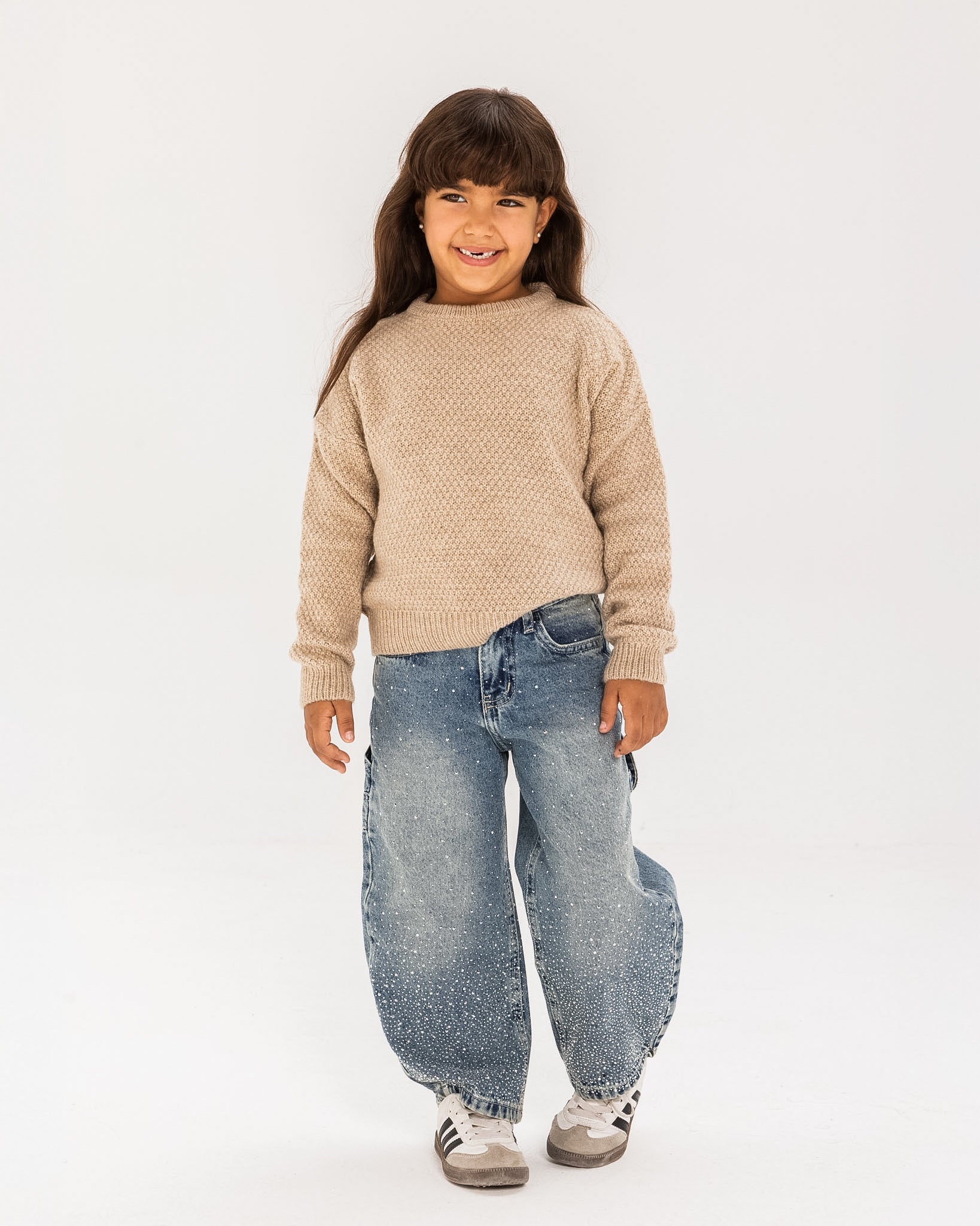 Oatmeal Knit Sweater - Kids