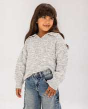 Cable Sweater Cloud Grey - Kids
