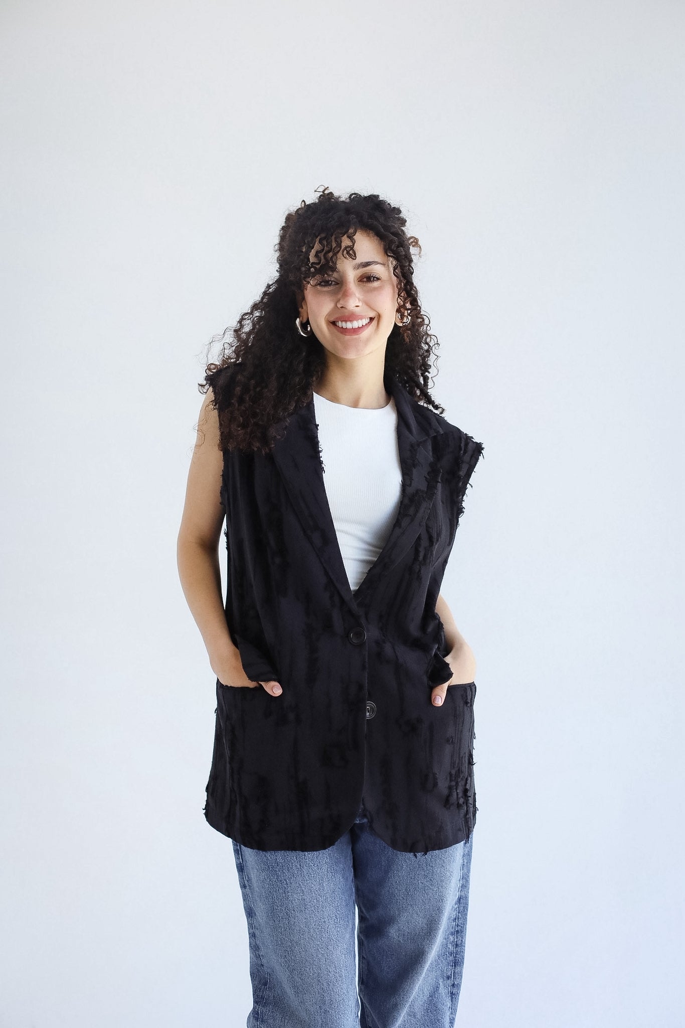 Ripped Vest- Black