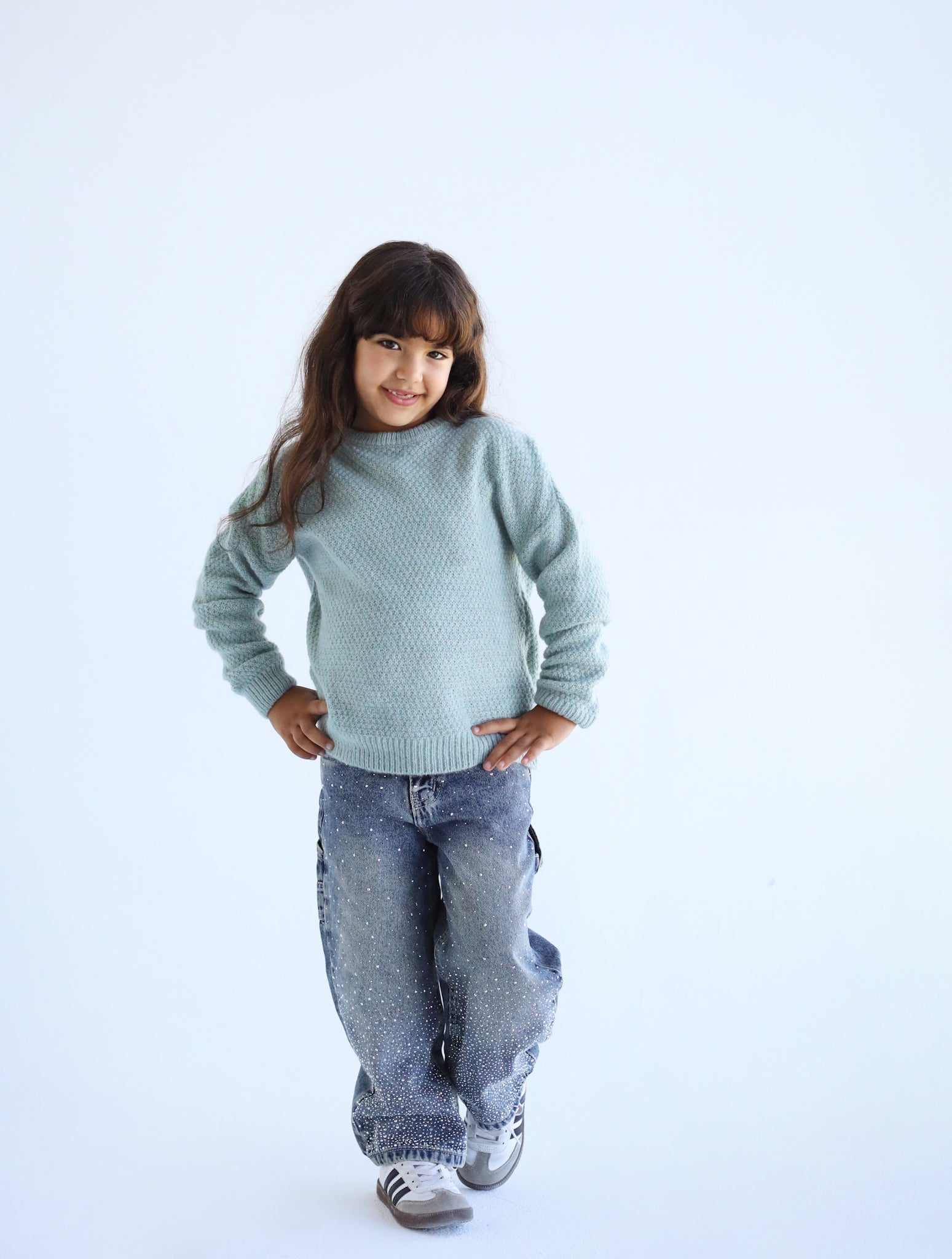 Mint Knit Sweater - Kids