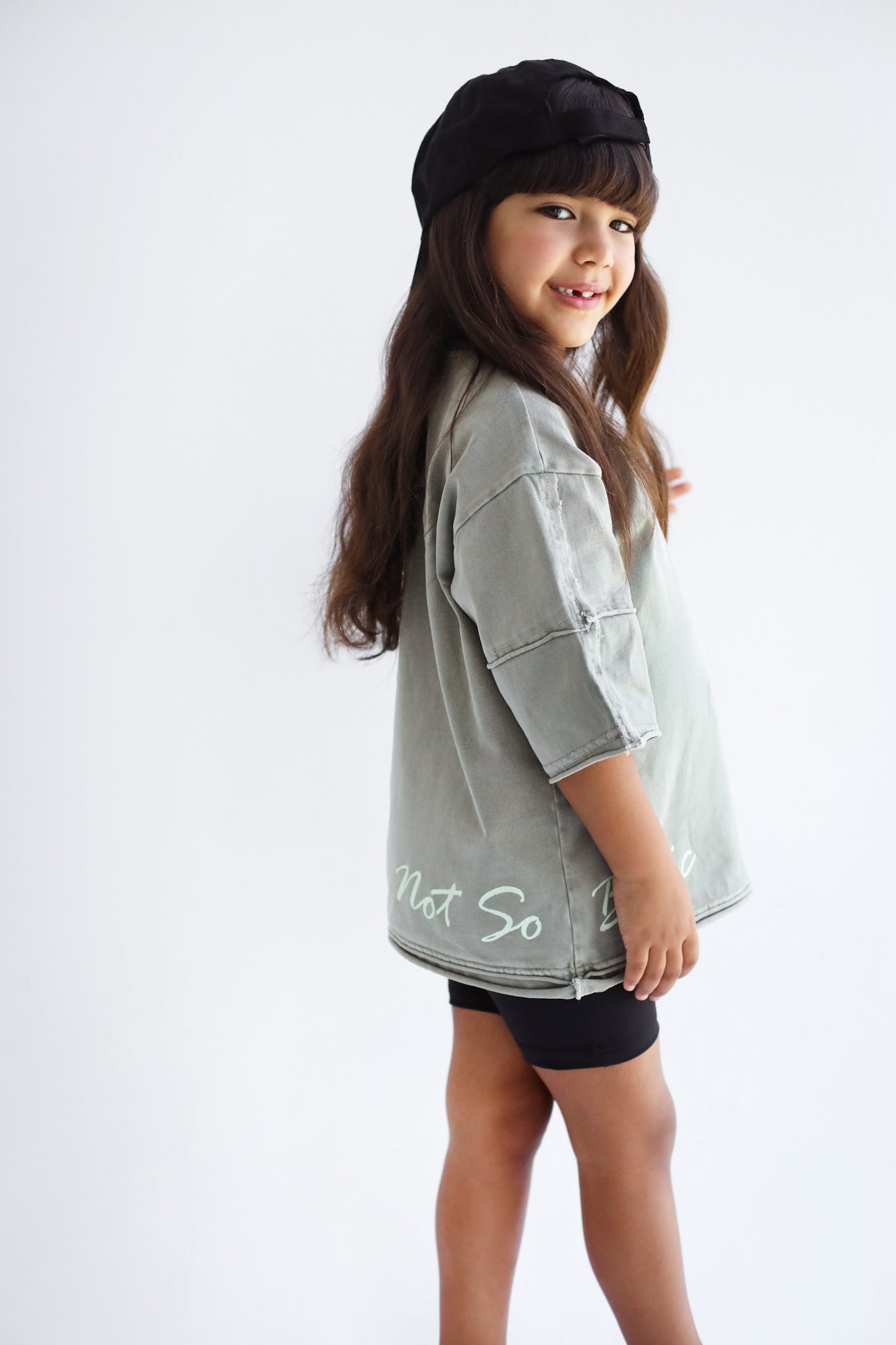 Not So Basic Tshirt-Sage Green-Kids