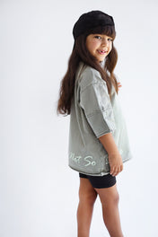Not So Basic Tshirt-Sage Green-Kids