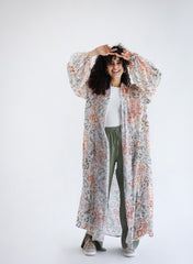 Seaside Kimono- Olive Orange