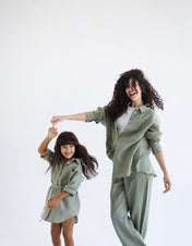 Tamaa Edit Olive shirt Dress- kids