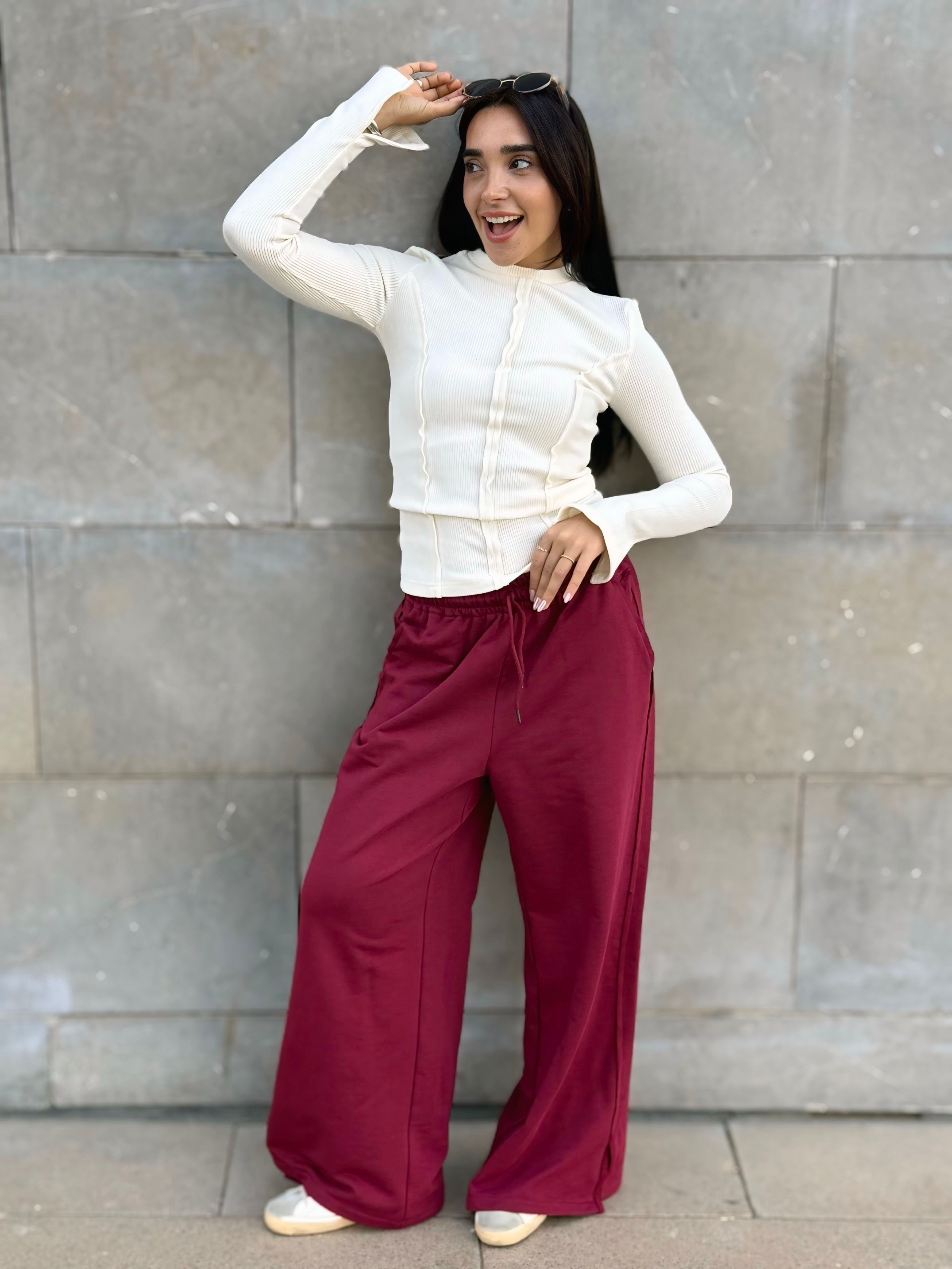 Sweat Pants Burgundy - Adults