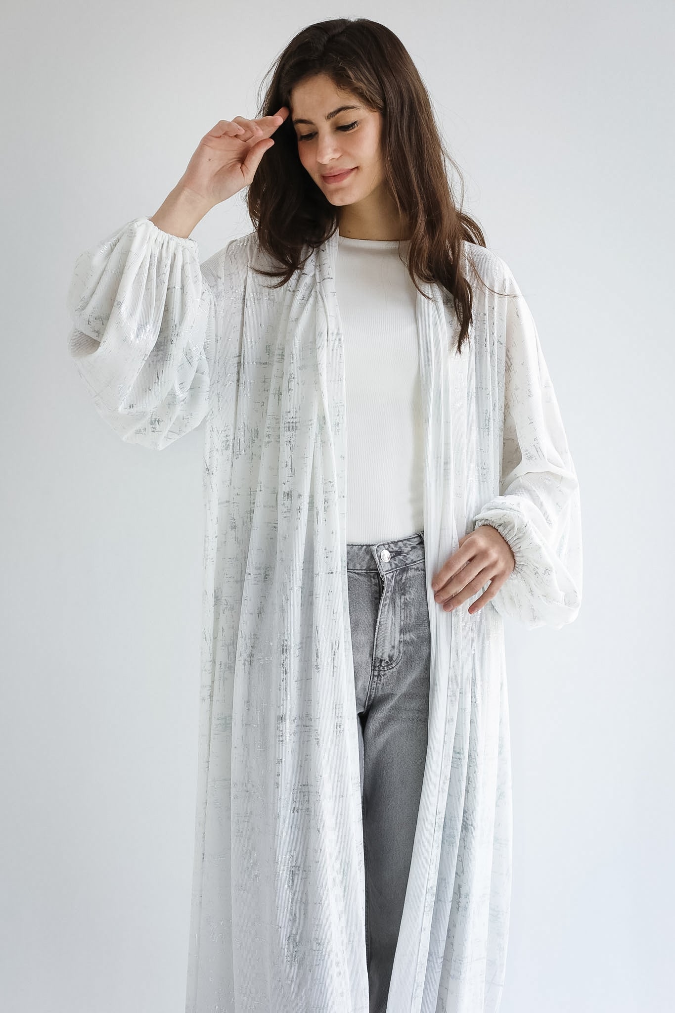 Skye Gilded White Kimono - Adults