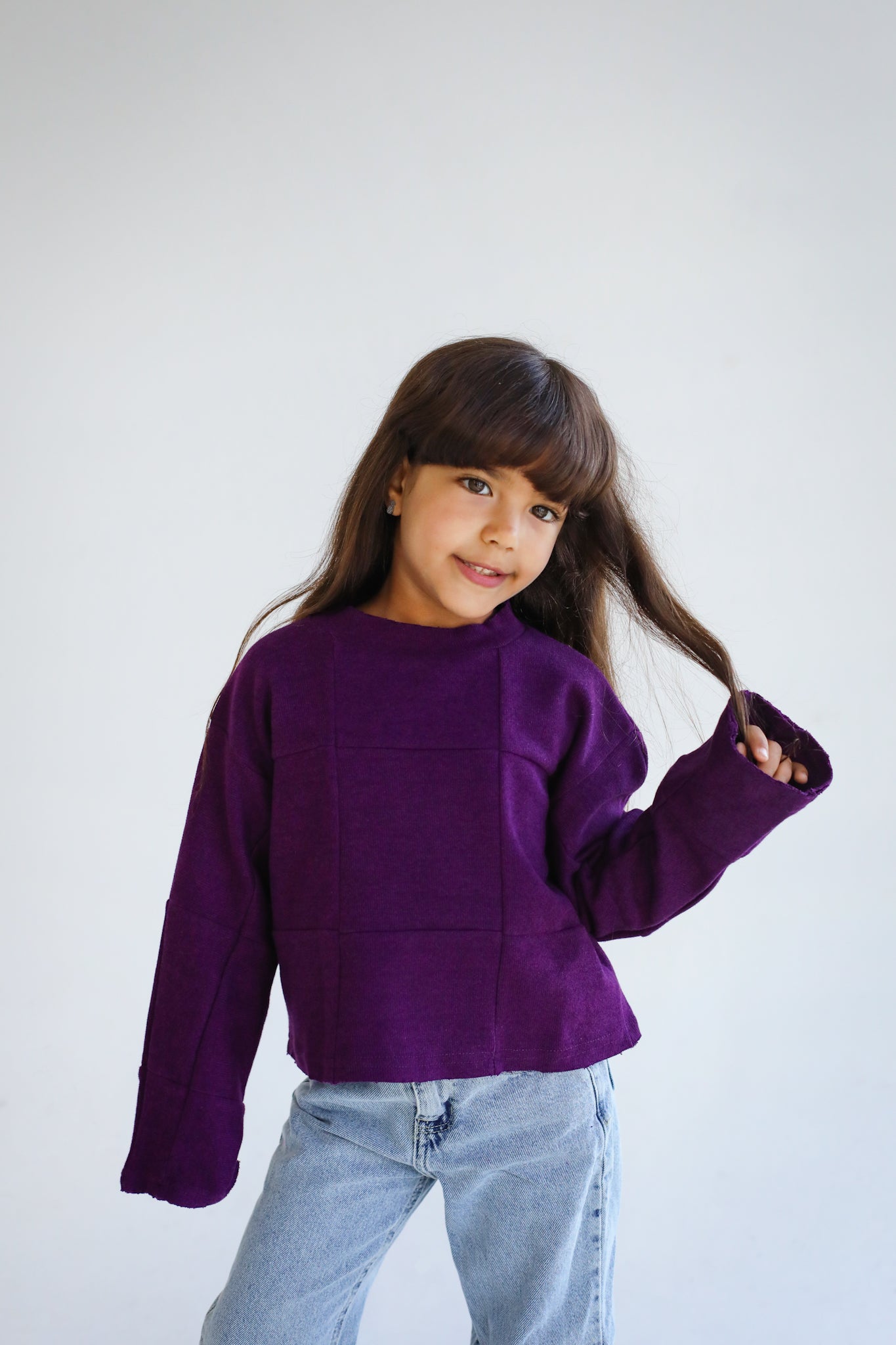 Purple Patterned sweater - Kids