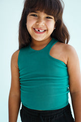Cutout Tank top Teal-kids