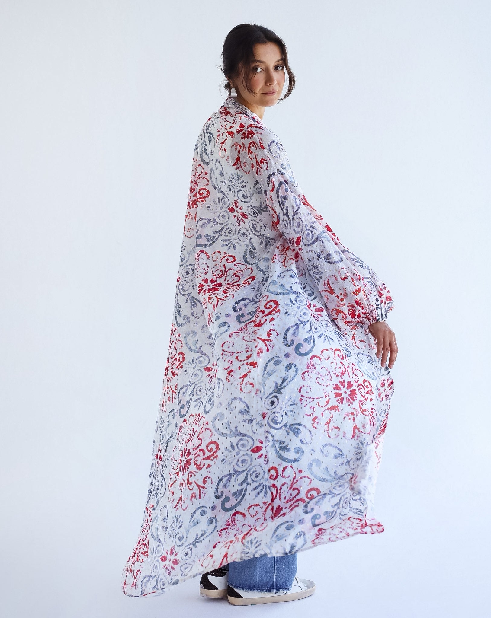 Seaside Kimono- Brick Teal