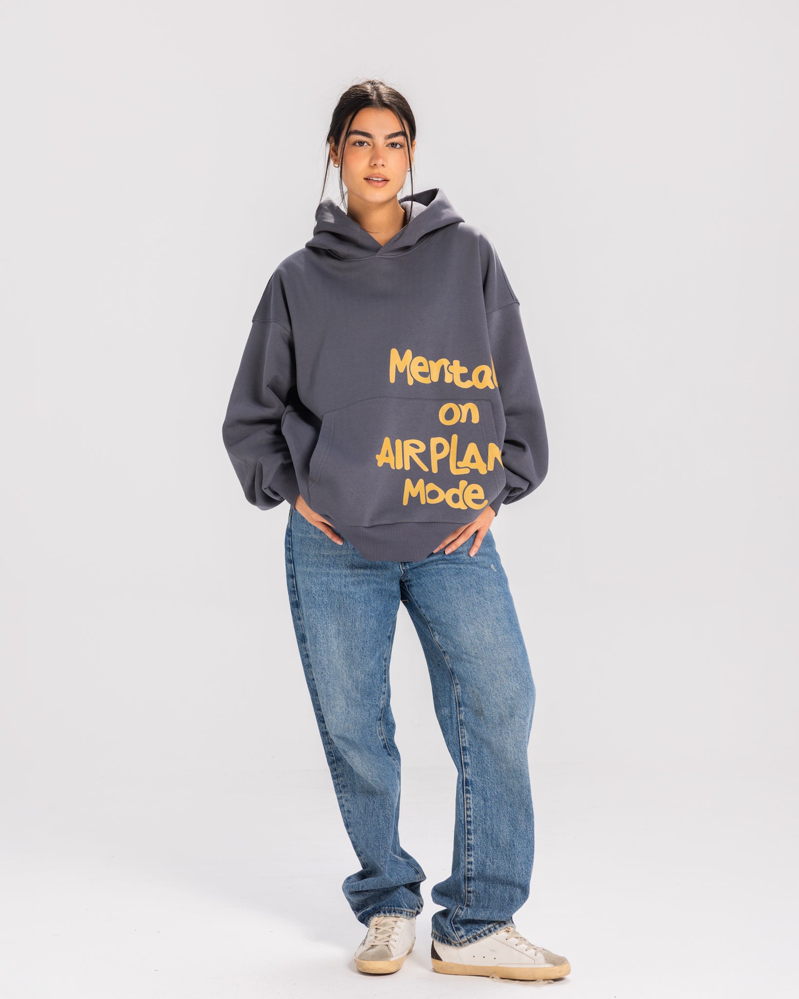 Airplane Mode Grey Hoodie - Adults