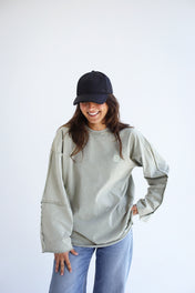 Not So Basic Tshirt-Sage Green-Adults