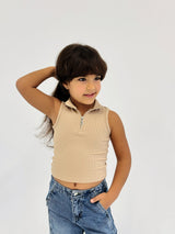 Zipit Tank Top Beige - Kids