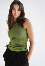 Adjustable Tank Top Olive- Adults