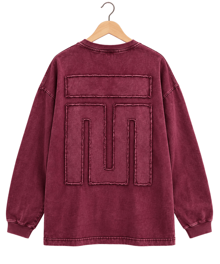 Burgundy Crew T-shirt - Adults