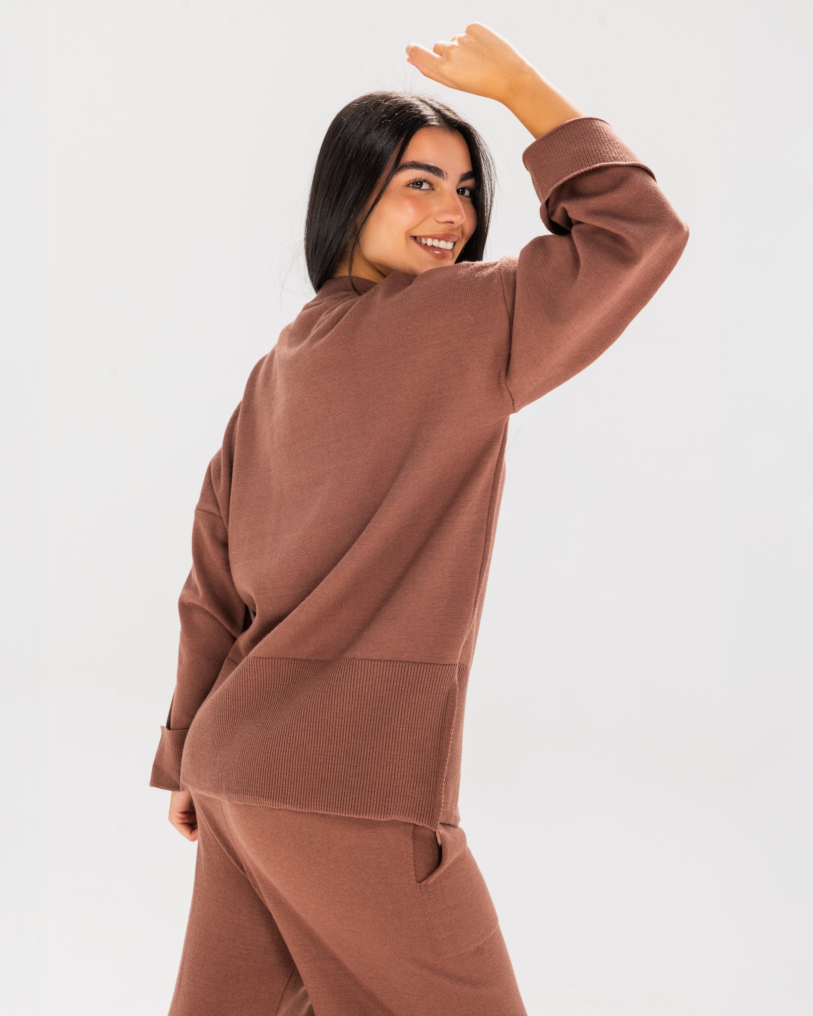 Cozy Knit Set Brown - Adults